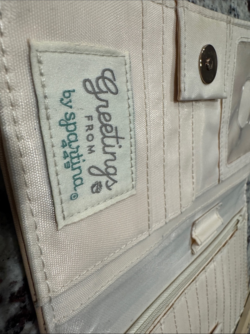 Spartina 449 Charleston Map Zip Pouch in Light Blue, Green & Tan - Picture 12 of 12